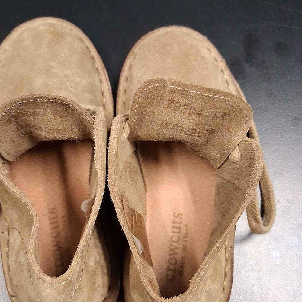 Janie and Jack Kids Suede Chukka Boots in Tan and Navy - Picture 7 of 12